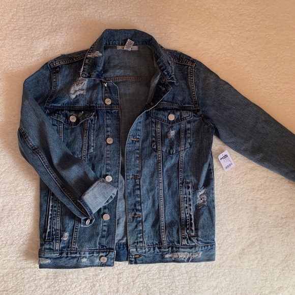 NEW distressed denim jacket - Picture 3 of 4